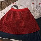 Rood zwart rokje, Ophalen of Verzenden, Nikkie, Maat 34 (XS) of kleiner, Gedragen