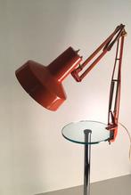 Vintage oranje scharnierlamp / bureau / architecten lamp, Ophalen, Zo goed als nieuw, Metaal, Minder dan 50 cm