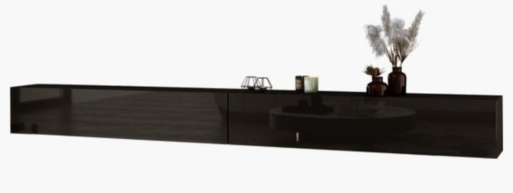 Meubel square-Tv meubel Hooggglans zwart 300meter, Ophalen of Verzenden