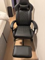 Gaming stoel HALLUM met voetensteun, Ophalen, Gaming bureaustoel, Zwart, Zo goed als nieuw