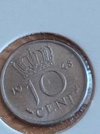 10 Cent 1948 - Koningin Wilhelmina, Zilver, Ophalen of Verzenden, 10 cent, Koningin Wilhelmina