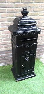 Nette zwarte kolombrievenbus - gietijzer, Tuin en Terras, Brievenbussen, Ophalen, Zo goed als nieuw, Staal, Staande brievenbus