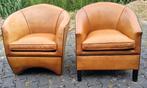 2x Bart van bekhoven design fauteuil + BEZORGING GRATIS, Design, Ophalen of Verzenden, Zo goed als nieuw, Leer