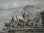 gravure kerk te Langerak in 1612 van Abraham Rademaker 1725, Antiek en Kunst, Verzenden