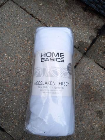 Hoeslaken, 1 persoons, wit, nieuw beschikbaar voor biedingen