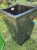 Rechthoekige glazuur donkerblauwe plantenbak buiten, Ophalen, Rechthoekig