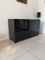 Ikea Besta TV Kast Zwart met deuren en lades 120x42 cm, Ophalen, 100 tot 150 cm, Zo goed als nieuw, Minder dan 100 cm