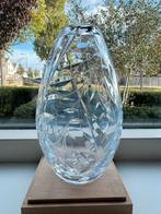 Kristallen Vaas met Bladmotief, Antiek en Kunst, Antiek | Glas en Kristal, Ophalen of Verzenden