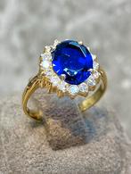 14k Gouden Ring met Edelstenen, Nieuw, Ophalen of Verzenden, 17 tot 18, Met edelsteen