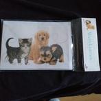 Felicatiekaarten afbeelding hondjes/ kat nieuw, Ophalen of Verzenden, Nieuw