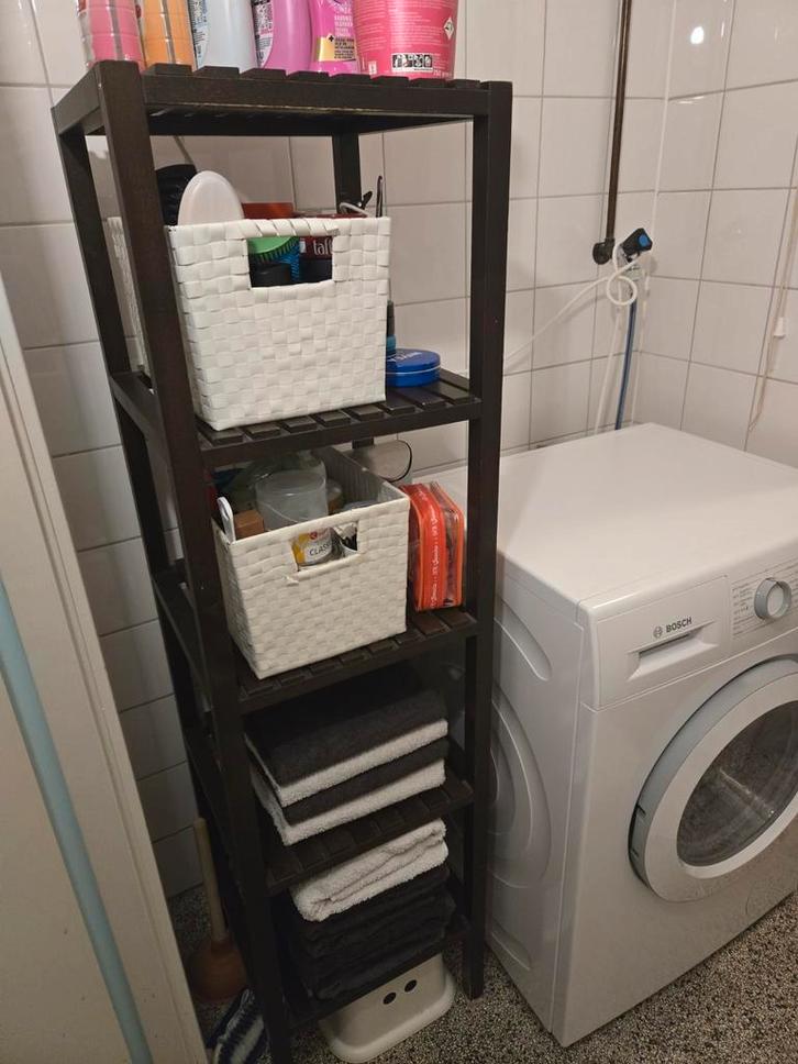 Ikea MOLGER badkamer stellingkast, Huis en Inrichting, Badkamer | Badkamermeubels, Gebruikt, (Half)hoge kast, Minder dan 100 cm