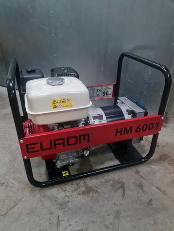 Eurom HM6001 Generator -Honda motor GX270 Benzine (NIEUW) beschikbaar voor biedingen