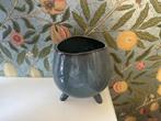 Bloempot blauw, Tuin en Terras, Bloempotten, Ophalen, Rond, Binnen, Zo goed als nieuw