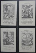 4 prenten van oude ambachten, Gebruikt, Ophalen of Verzenden, Voor 1940, Prent