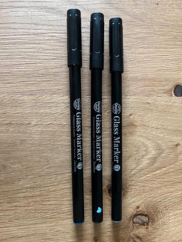 DecoTime - 3 Glass Markers - gebruikt beschikbaar voor biedingen