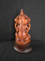 Beeld Ganesh, top gesneden en bewerkt. India, op voetstuk, Ophalen of Verzenden