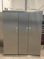 Luxe RVS Boretti Koelkast + Wijnklimaatkast, 200 liter of meer, Fornello Esperta, Met aparte vriezer, Zo goed als nieuw