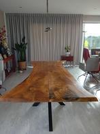 Eettafel notenhout, Ophalen, 100 tot 150 cm, 200 cm of meer, Zo goed als nieuw