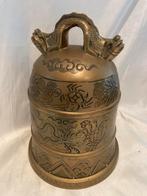 Dikwandige bronzen tempelgong 19x14 cm, Ophalen of Verzenden, Brons