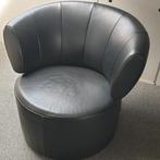Zwarte Rolf Benz fauteuil van mooi leer, model 684, Huis en Inrichting, Fauteuils, Ophalen, Zo goed als nieuw, 75 tot 100 cm