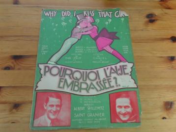 Why did I kiss that girl - Robert King / Ray Henderson beschikbaar voor biedingen