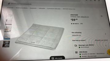 Nieuw ikea Varstarr dekbed 240x220cm beschikbaar voor biedingen