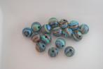 15 blauwe malachiet natuursteen kralen 6 mm, Hobby en Vrije tijd, Nieuw, Kraal, Ophalen of Verzenden