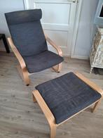 Heerlijk zittende fauteuil ,typische ikea stoel,met voetenst, Ophalen, Zo goed als nieuw, 50 tot 75 cm