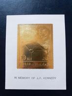 In memory of J.F. Kennedy - AJMAN - Postfris goud 10 RLS, Ophalen of Verzenden, Postfris, Midden-Oosten