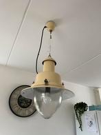Zeldzame antieke emaille vislamp, Huis en Inrichting, Lampen | Hanglampen, Minder dan 50 cm, Zo goed als nieuw, Antiek industrieel scheepslamp