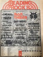 Paginagrote A3 advertentie READING ROCK 1982 Iron Maiden MSG, Cd's en Dvd's, Ophalen of Verzenden