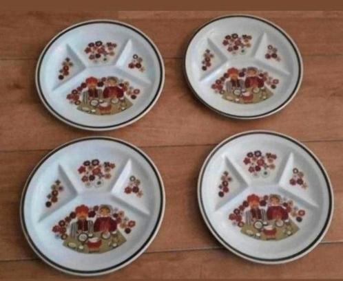 Vier Fondueborden FF Figgjo Flint Turi, Huis en Inrichting, Keuken | Servies, Zo goed als nieuw, Overige stijlen, Glas, Ophalen of Verzenden
