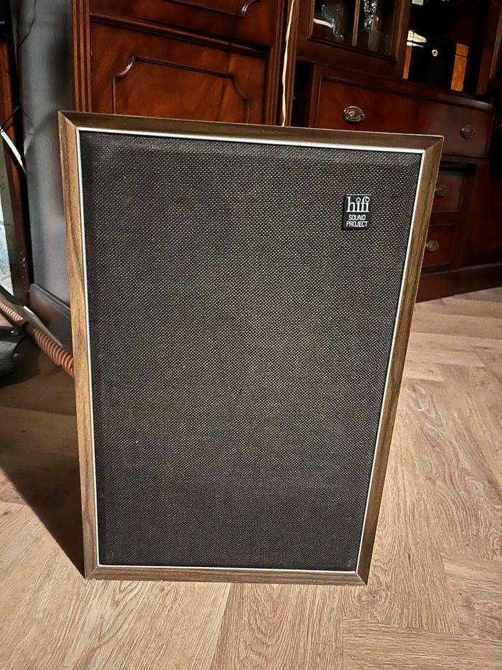 Philips HiFi Luidspreker Jaren 70 - Vintage Geluid, Audio, Tv en Foto, Luidsprekers, Gebruikt, Front, Rear of Stereo speakers