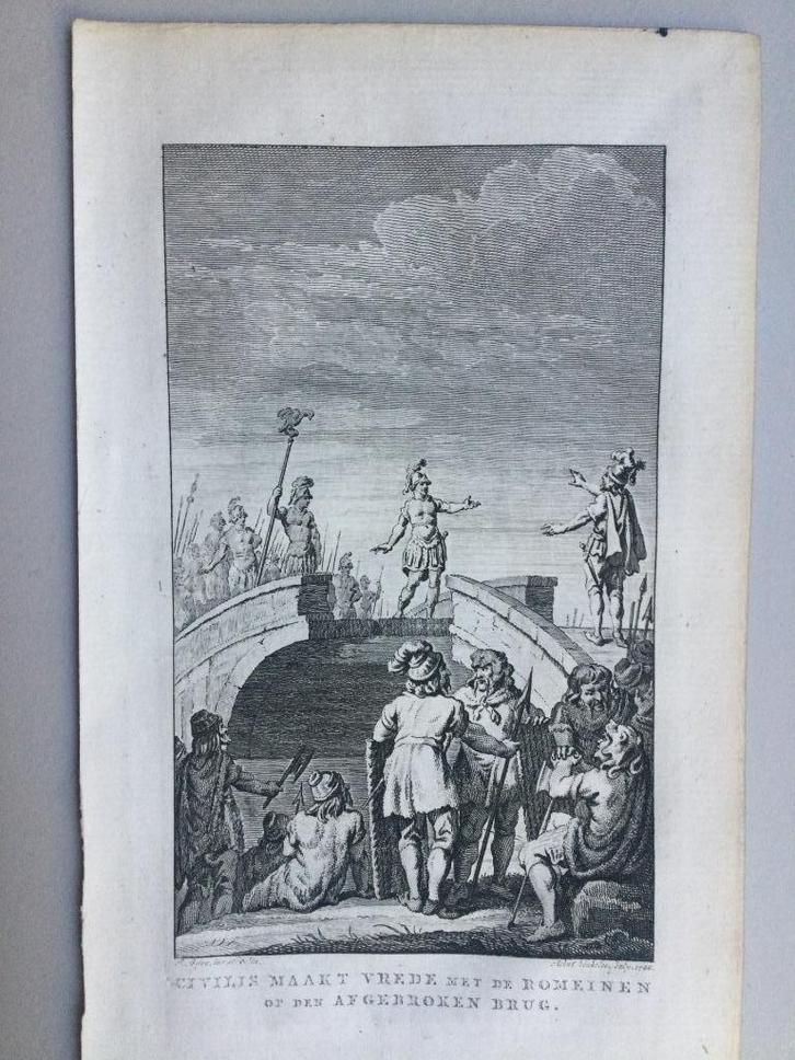 Vrede romeinen Civilis, 79 na Chr. 1799, Antiek en Kunst, Kunst | Etsen en Gravures, Verzenden