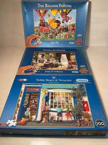 Drie Gibsons XL puzzels 500 extra grote stukjes beschikbaar voor biedingen