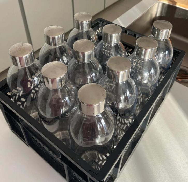 Aarke Soda Maker Flessen x 10, Huis en Inrichting, Keuken | Keukenbenodigdheden, Gebruikt, Ophalen of Verzenden