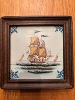 Makkumer Aardewerk Tegel met Schip, Ophalen of Verzenden