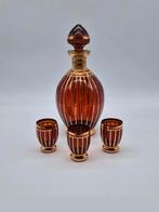 Boheemse Likeurset, Karaf & Glaasjes, 1940, Antiek en Kunst, Ophalen of Verzenden