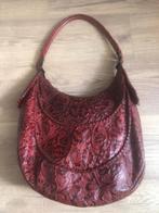 KENZO vintage kalfsleren tas met CORDOUE print donkerrood, Ophalen of Verzenden, Zo goed als nieuw, Rood, Handtas