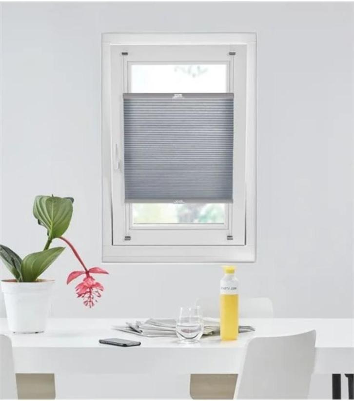 Veneta Energy - Plisse gordijn Draai-kiepraam TH24 - Indigo, Huis en Inrichting, Stoffering | Gordijnen en Lamellen, Nieuw, 100 tot 150 cm