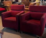 Twee rode fauteuiltjes in goede staat, Ophalen, Gebruikt, Minder dan 75 cm, 50 tot 75 cm
