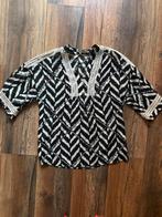 Nukus zwart wit blouse in maat XS., Kleding | Dames, Blouses en Tunieken, Zwart, Ophalen of Verzenden, Zo goed als nieuw, Maat 34 (XS) of kleiner