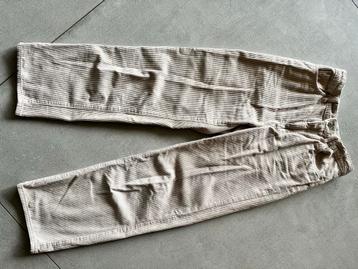 Ecru Rib Broek - Wide Leg - Maat 158 beschikbaar voor biedingen