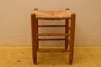 Houten kruk met rieten zitting 48243, Ophalen of Verzenden, Gebruikt, Hout