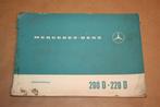 Handleiding Mercedes 200D & 220D - 1969, Ophalen of Verzenden