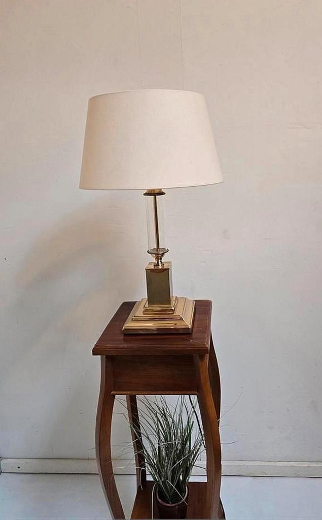 Vintage Herda tafellampj jaren 60-70 Hollywood Regency lamp, Huis en Inrichting, Lampen | Tafellampen, Gebruikt, Minder dan 50 cm