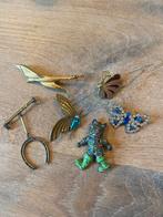 Vintage Broches Set, Ophalen, Brons, Gebruikt, Minder dan 4 cm
