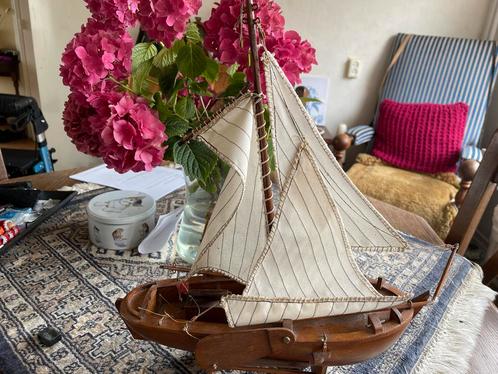 Houten Zeilboot Model - Decoratief Woonaccessoire Antiek Sti, Antiek en Kunst, Antiek | Woonaccessoires, Ophalen