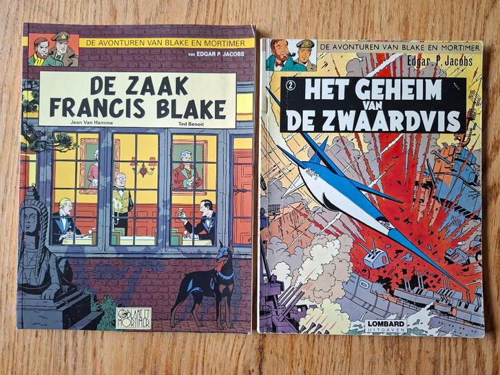 Blake en Mortimer Zaak Francis Blake, Zwaardvis Jacobs, Boeken, Stripboeken, Gelezen, Meerdere stripboeken, Ophalen of Verzenden