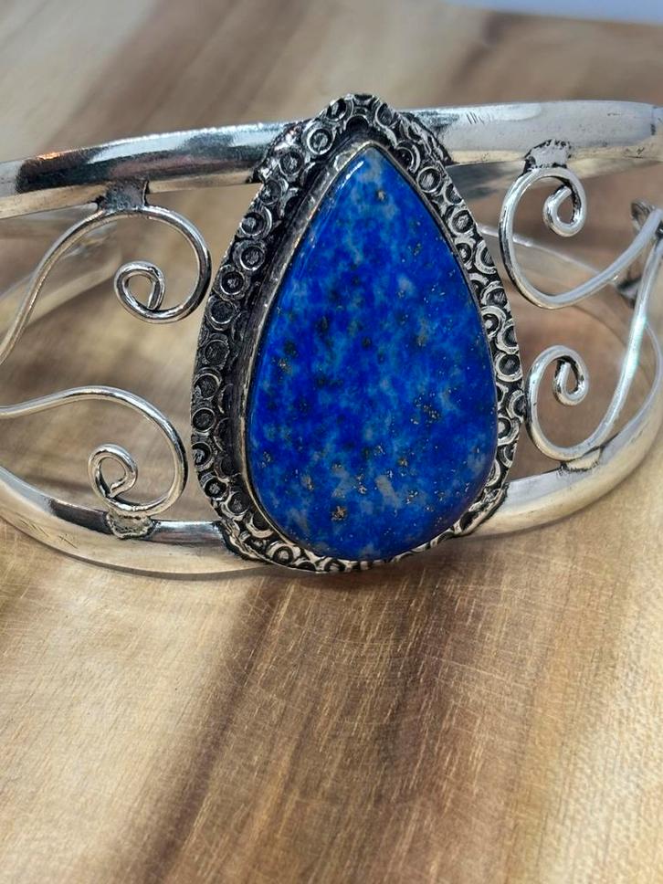 Lapis Lazuli Edelsteen Armband - Handgemaakt, Sieraden, Tassen en Uiterlijk, Armbanden, Nieuw, Overige materialen, Blauw, Met edelsteen